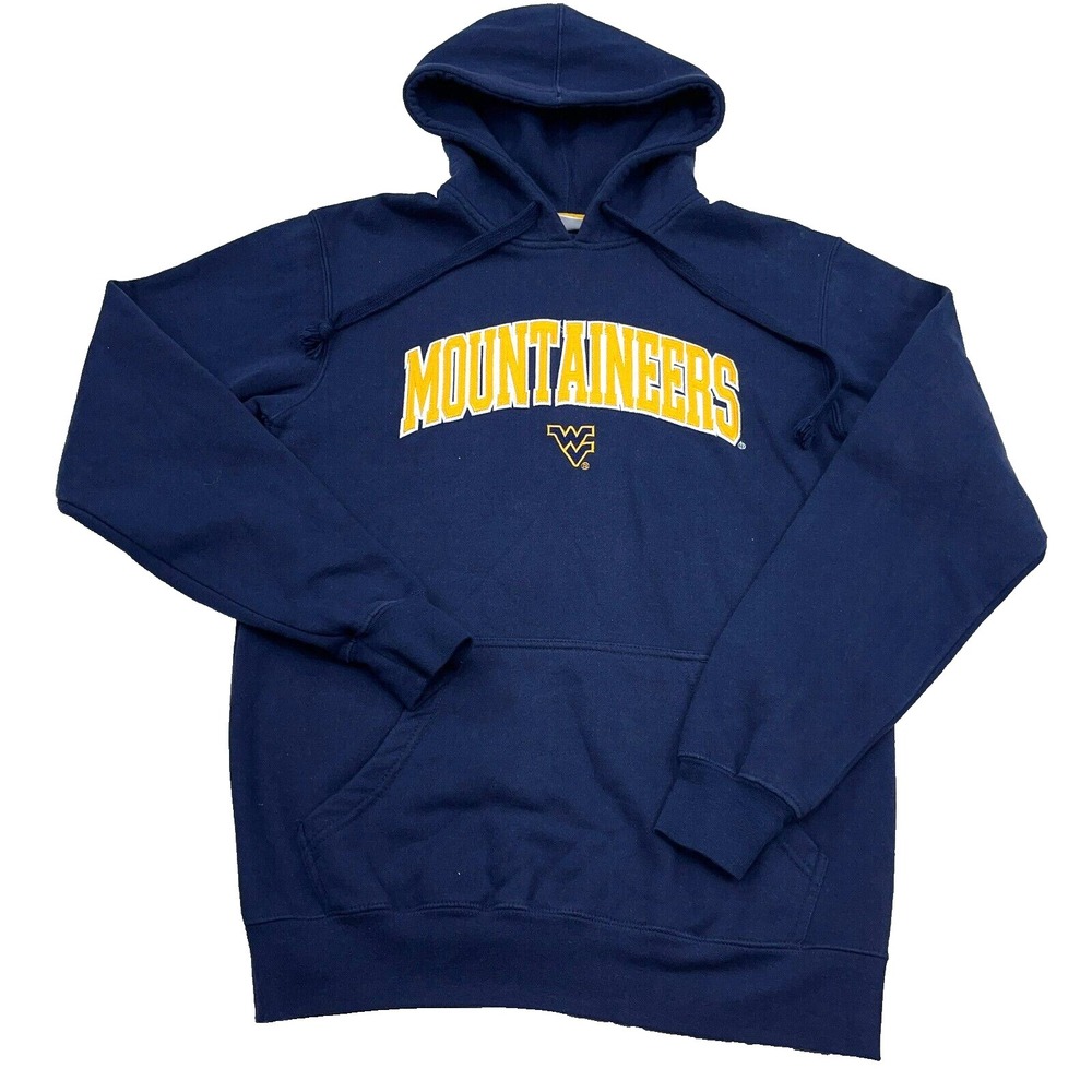 West Virginia Mountaineers Hoodie Men Medium WVU Sweatshirt Sweater Stitched A32